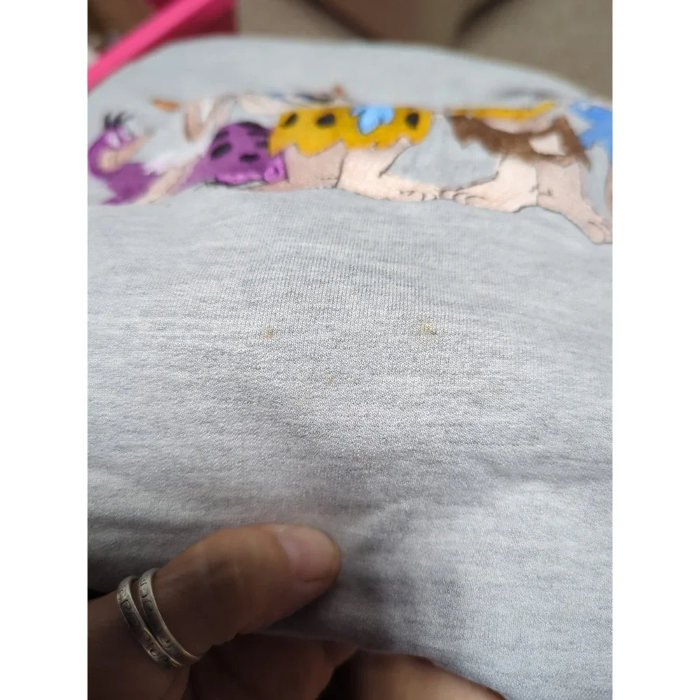 FLINTSTONES embroidered L sweatshirt vintage Blitzz studios 90's see description - Picture 8 of 8